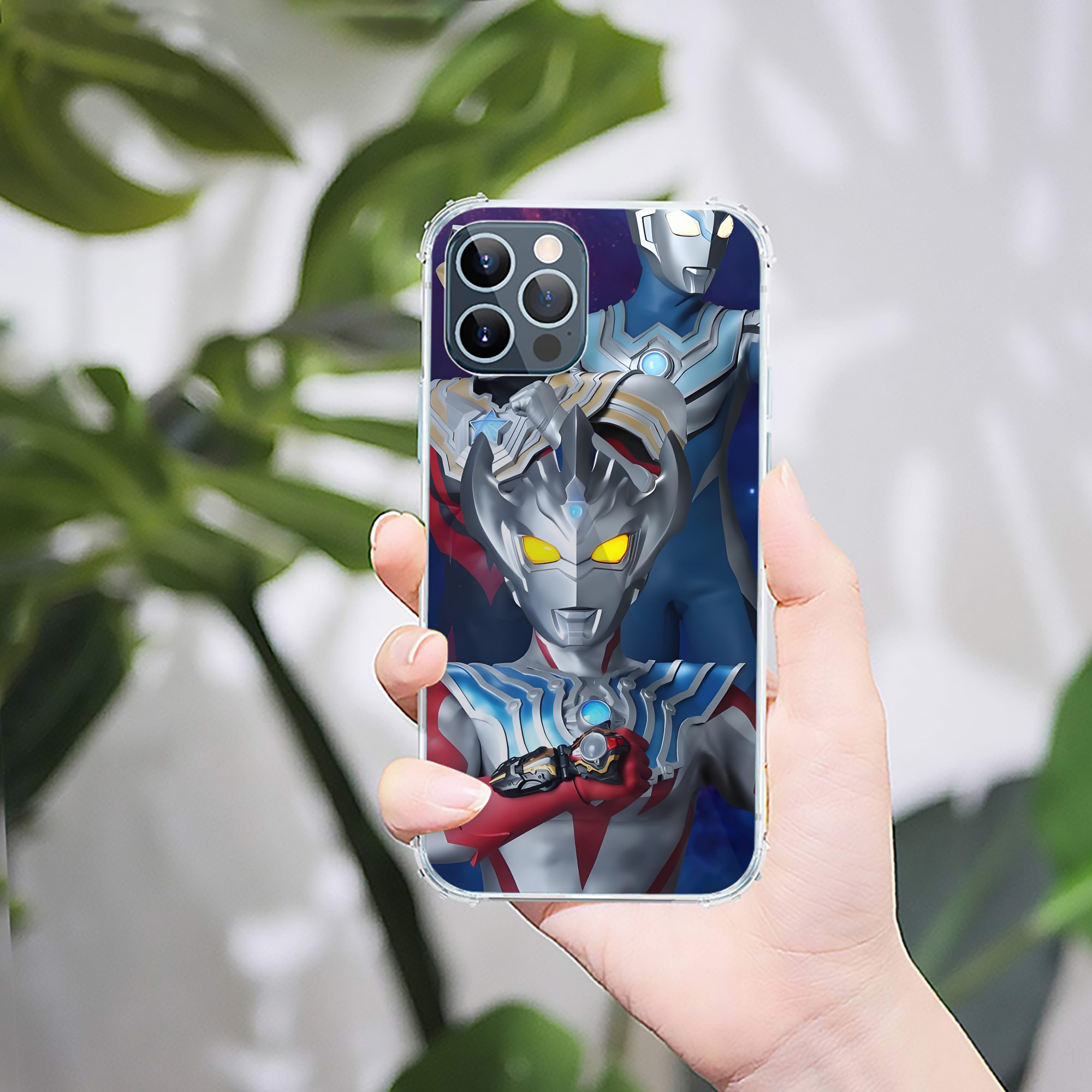 （画像用） ウルトラマン Ultraman 【iPhone 12シリーズ対応】透明スマホケース（クリアソフトケース）